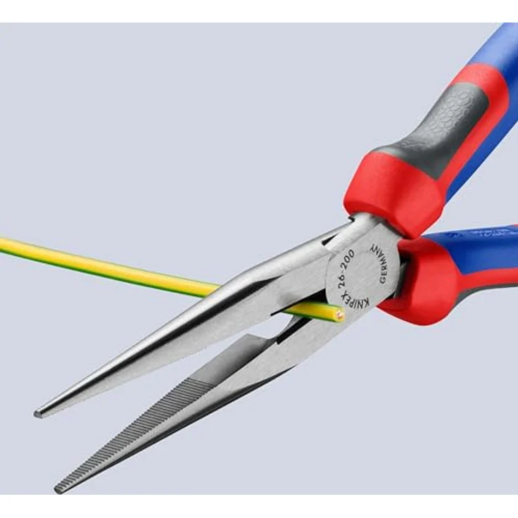 Knipex 26 12 200 Flachrundzange mit Schneide ? Storchschnabelzange – Bild 3