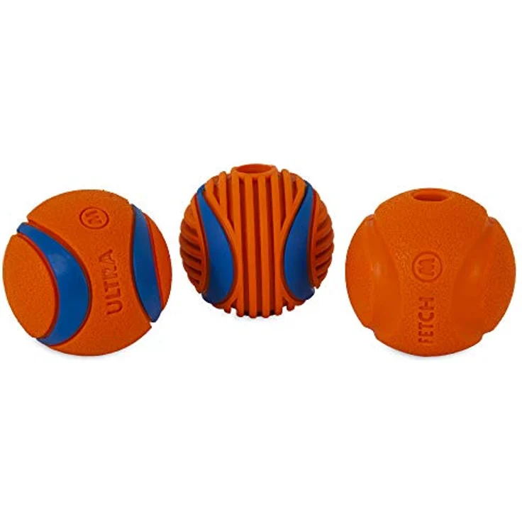 Chuckit! Fetch Medley Gen. 3 Gummibälle, Ultra Ball, Fetch Ball, Rugged Ballwerfer, kompatibles Kauspielzeug, Medium, 3 Stück – Bild 4