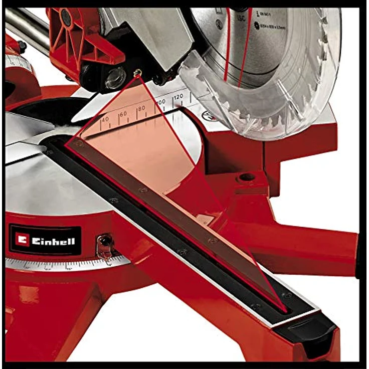 Einhell Zug Kapp Gehrungssäge TE-SM 2534 Dual (1800 W, Sägeblatt Ø 250 mm, Schnittbreite 310 mm, Softstart, schwenkbarer Sägekopf, Laser, LED-Licht) – Bild 5