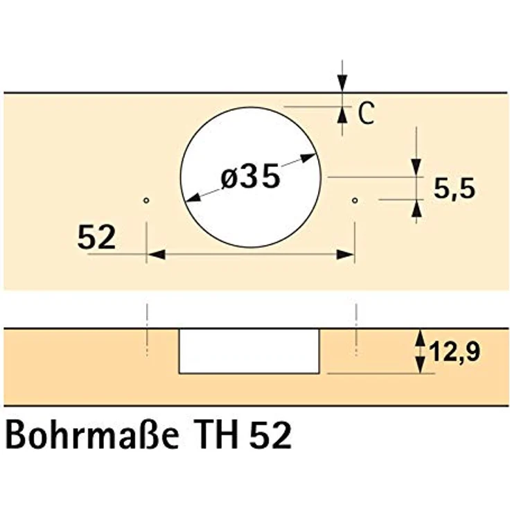 HETTICH Topfband SENSYS 8645i TH52 Eckanschlag 110° mit integriertem Dämpfer und Montageplatte (Distanz 0 mm) Möbelscharnier Topfscharnier Schranktürscharnier von SO-TECH® – Bild 3
