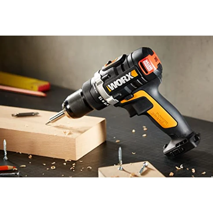 Worx WX175.9 Akku Bohrschrauber 20V Bürstenloser Akkuschrauber - 60Nm, 2-Gang-Getriebe & LED-Licht Akkubohrer Set zum Bohren & Schrauben - ohne Akku & Ladegerät – Bild 3