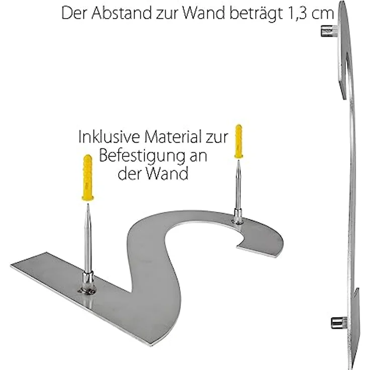 V2Aox Edelstahl Hausnummer 3, 20 cm groß, gebürstetes 2D Design, geeignet für Outdoor Einsatz, inklusive Montagezubehör – Bild 5