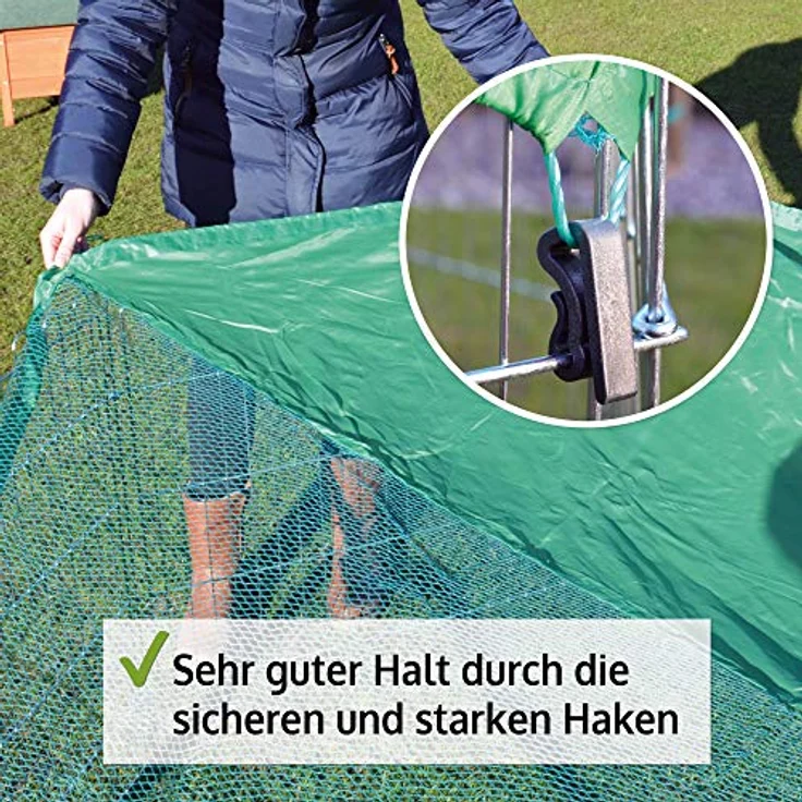 Zooprinz Freigehege „Summer“ mit Bodenschutz, faltbares Gittergehege für Hasen und Welpen, Stecksystem, einfacher Aufbau, Größe S (60x60 cm) – Bild 8