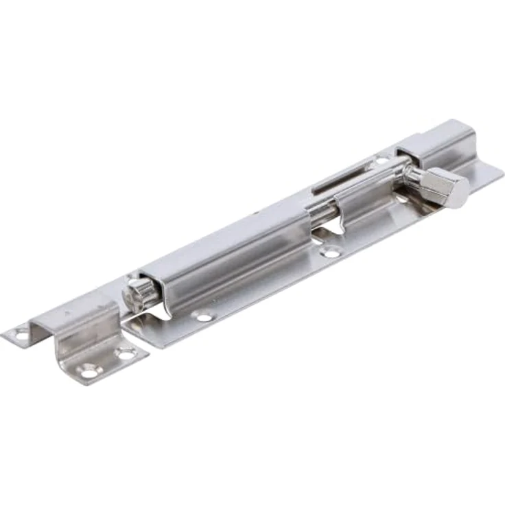 BGS Do it yourself Bolzenriegel aus Edelstahl, 150 mm mit versenkbaren Schraubenlöchern und seitlicher Verriegelung – Bild 2
