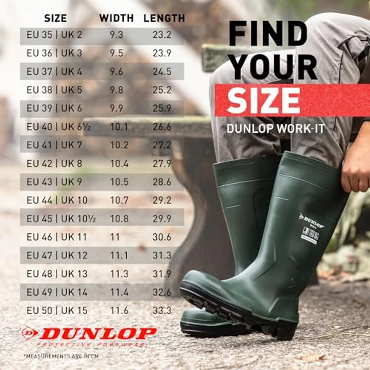 Dunlop Stiefel Work-It full safety S5 grün nach EN ISO 20345:2022 S5 SR FO LG Größe 47, Sicherheitsstiefel mit Stahlkappe und rutschhemmender Sohle – Bild 5