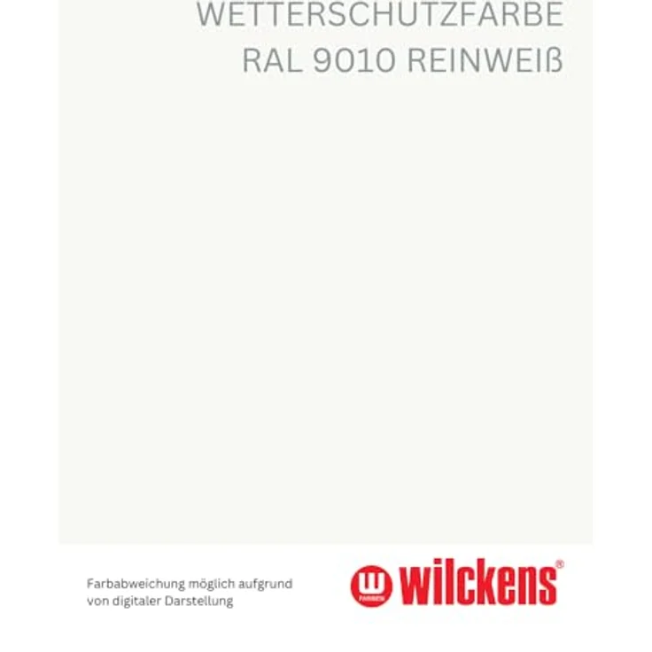 Wilckens Wetterschutzfarbe, RAL 9010, Reinweiß 2,5l Innen & Außenbereich – Bild 2