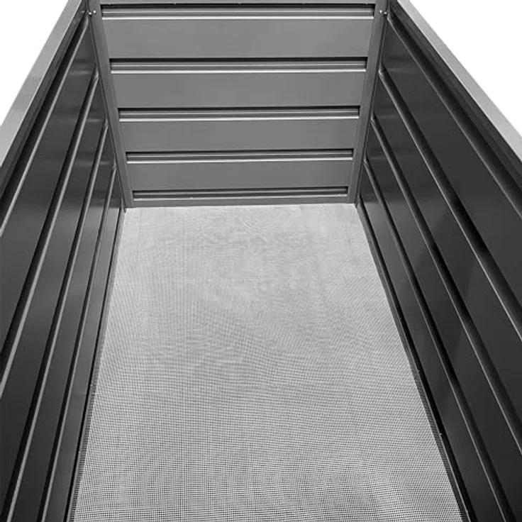 GFP PRIMEYARD 200 x 100 x 77 cm Hochbeet Theo, Stahl, Anthrazit-Metallic, robuste Konstruktion, edles Design, isolierend, rückenschonend, schnelle Montage – Bild 5