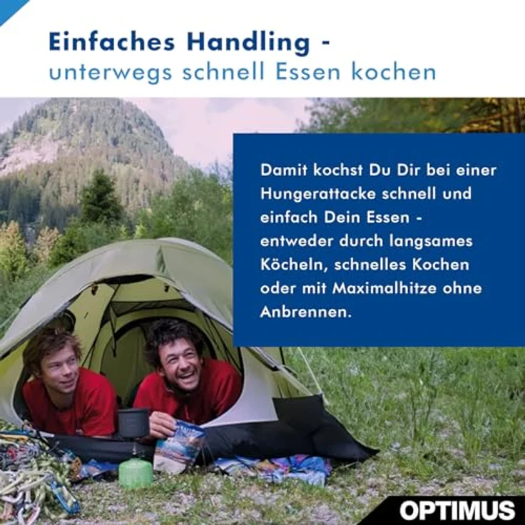 Optimus Crux Lite Solo, Campingkocher mit Terra Solo Kochset, 272 g, leicht und kompakt – Bild 4