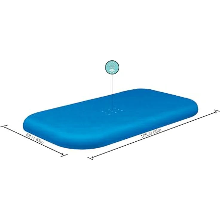 Bestway PE-Abdeckplane für Family Pools 340 x 230 cm, blau, eckig – Bild 3