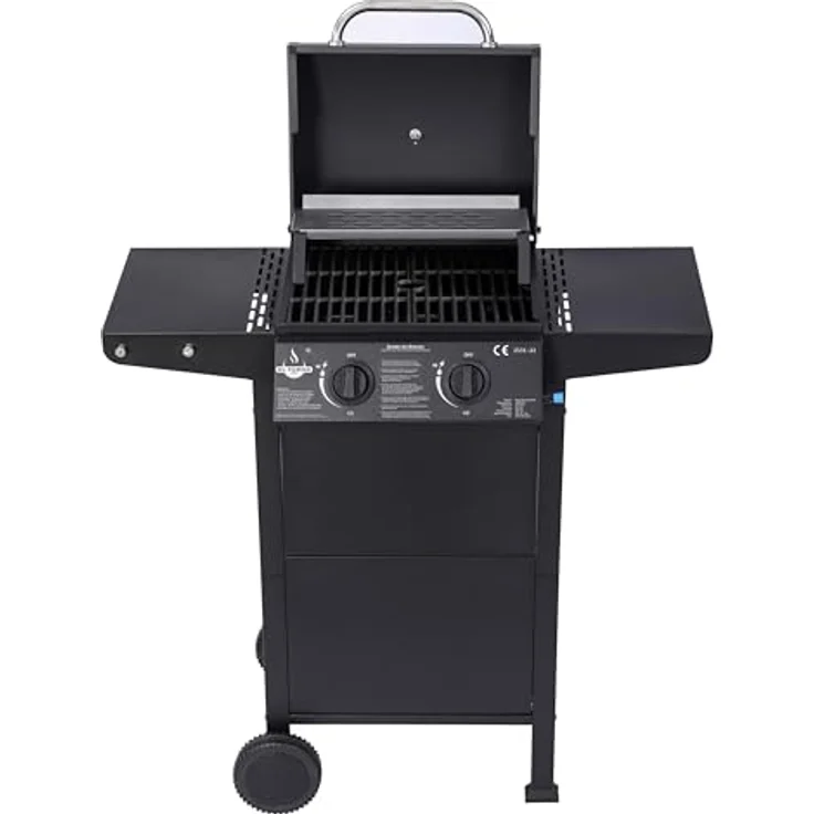 El Fuego Gasgrill "San Jose 2 Brenner" mit Gusseisen Grillrost und Thermometer, schwarz – Bild 2