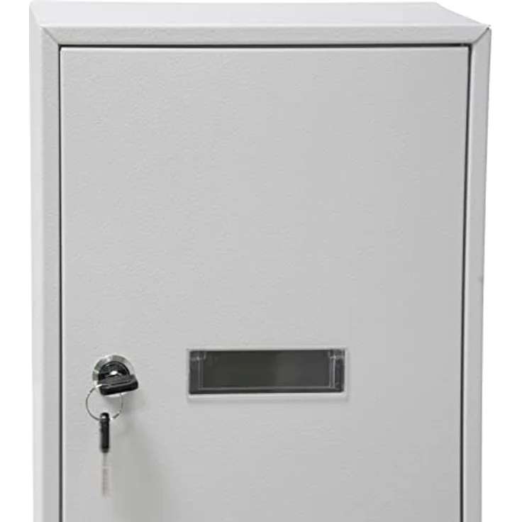 Amig - Innentür-Briefkasten | Briefkasten für Wände, Mauern oder Türen | Ideal zum Auffangen von Postgut das von außen eingeworfen wird | Aus Stahl | Farbe Weiß | Maße: 40 x 25 x 10 cm | Schlitz: 5 x 20 cm. – Bild 2