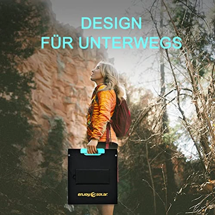 enjoy solar Faltbares Solarmodul Gaia Serie 100W/12V, monokristallin, hohe Schutzleistung, tragbare Solartasche für unterwegs – Bild 6