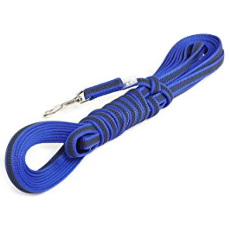 Julius-K9 Gummierte Leine mit Schlaufe Blau - Grau Grösse 3 (3, Hund), Halsband + Leine - Strapazierfähige Hundeleine mit Gummifasern – Bild 2