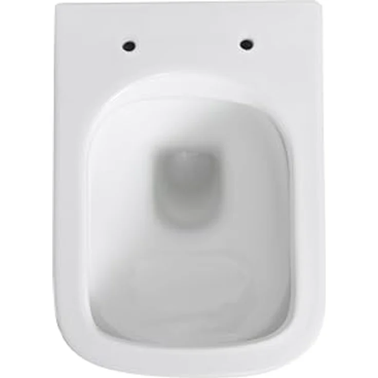 sanicomfort Hänge WC Set Aliki Square, spülrandloses Wand-WC Tiefspüler aus hochwertiger Sanitärkeramik in Weiß, kompakt mit Soft-Close WC-Sitz – Bild 3