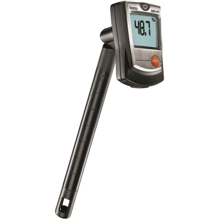 Testo 605-H1, Feuchtigkeitsmessgerät mit präzisem Sensor und Taupunktermesser -20 bis +50 °Ctd, kalibriert nach Werkss