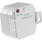 ChiliTec Funkempfänger 1-Kanal Pilota Casa 230V - Universal einsetzbar, 70m Reichweite, weiß - Funkschalter für Lampen Leuchten elektronische Geräte