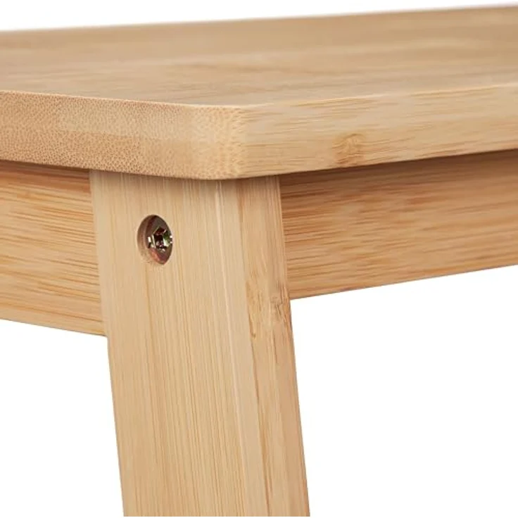 Relaxdays Tritthocker klappbar, 2 Stufen, bis 100 kg, aus Bambus, natur, HBT 48 x 45 x 51 cm, vielseitig einsetzbar für Kinder und Haushalt – Bild 6
