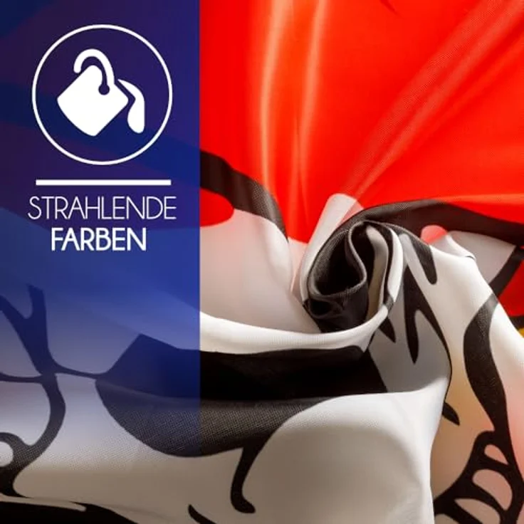 PHENO FLAGS Premium Piraten Flagge 90x150 cm - Wetterfest mit Metall-Ösen und brillanten Farben – Bild 2