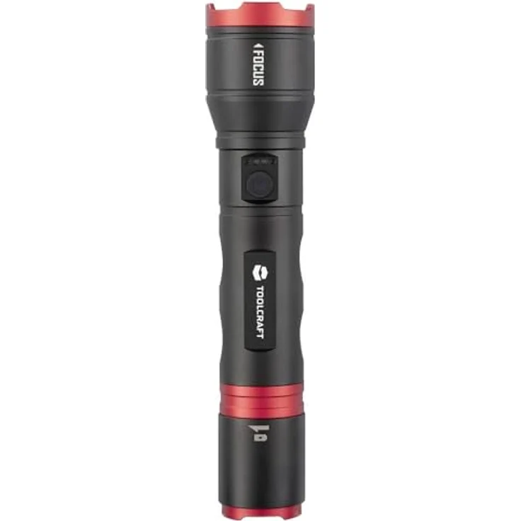 Toolcraft Handlampe verstellbar, Einstellbare Punktgröße, mit Stroboskopmodus, mit USB-Schnittstelle Li-Ionen Akkus, Max. 1200 lm, in Schwarz – Bild 2