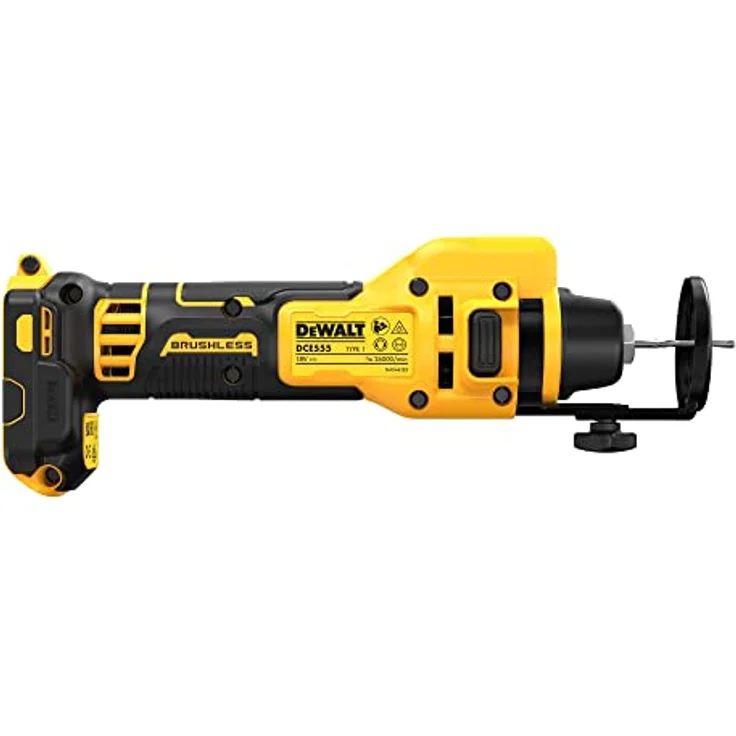 Dewalt 18V Akku-Trockenbaufräse DCE555N (bürstenloser Motor, 26.000 U/min, mit LED-Arbeitslicht, Tiefenanschlag, für schnelle Ausschnitte in Gipskarton, inkl. Zubehör, Lieferung ohne Akku & Ladegerät) – Bild 3