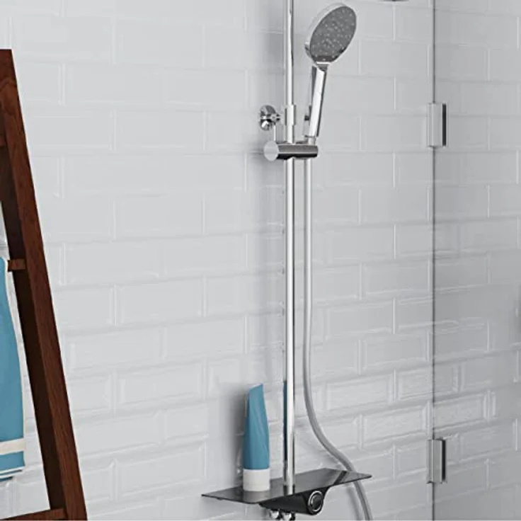 SCHÜTTE Duschschlauch 1,5m SILVER | Brauseschlauch mit Verdrehschutz Dusche mit 150cm Länge aus Kunststoff | Duschkopf-Schlauch mit Universalanschluss | Silber – Bild 2