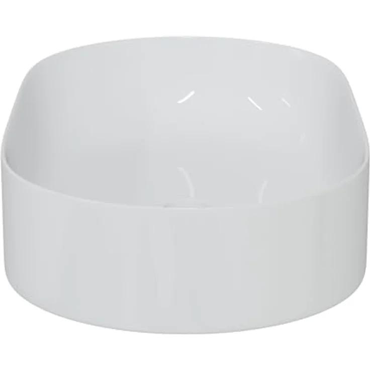 HAGO Aufsatzwaschbecken Keramik 60x38cm oval weiß schmaler Rand kratzfest Waschschale Becken – Bild 6
