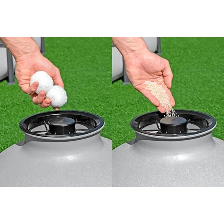 Bestway Sandfilteranlage 58515, Sandpumpe mit 6-Stufen-Regelventil und ChemConnect, für Pools bis 1600 l, 3028 l/h, korrosionsbeständig – Bild 7