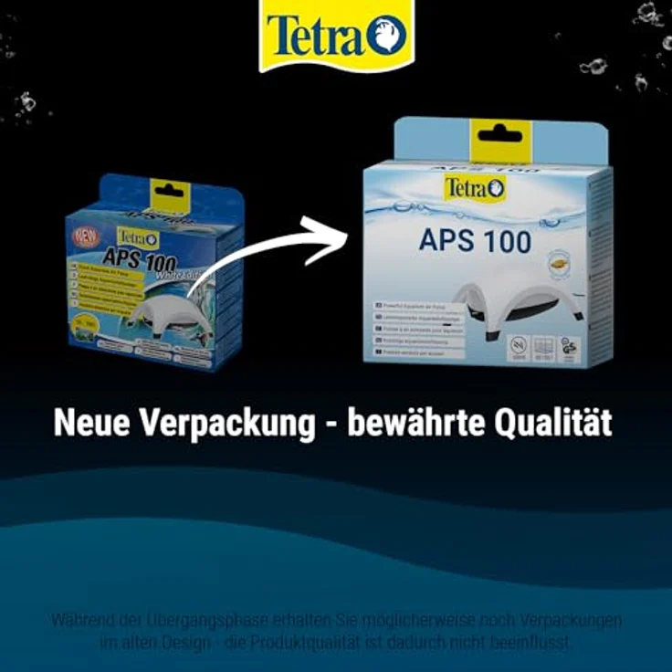 Tetra APS 100 Aquarium Luftpumpe - leise Membran-Pumpe für Aquarien von 50-100 L, weiß – Bild 2