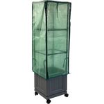 HTI living Pflanzkübel mit Rankgitter und Folienabdeckung Nessa 30x30 cm Gewächshaus, inklusive Folienabdeckung