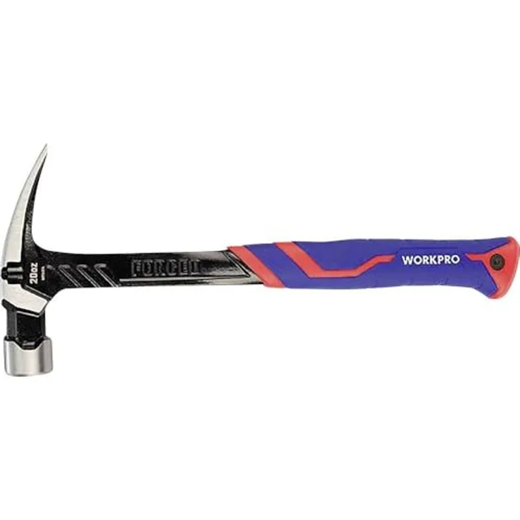 WORKPRO Clowhammer mit röhrenförmigem Griff, Faser mit Magnet, 560 g, 35,5 x 14,5 x 14,5 cm, Stahllegierung