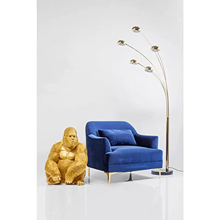 Kare Design Deko Figur Gorilla Side XL Gold, große Dekofigur in Form eines Gorillas, ausgefallene Wohnzimmer Dekoration, Dekofigur Gorilla Gold, Dekoobjekt Affe (H-B-T)76x60x55cm – Bild 8
