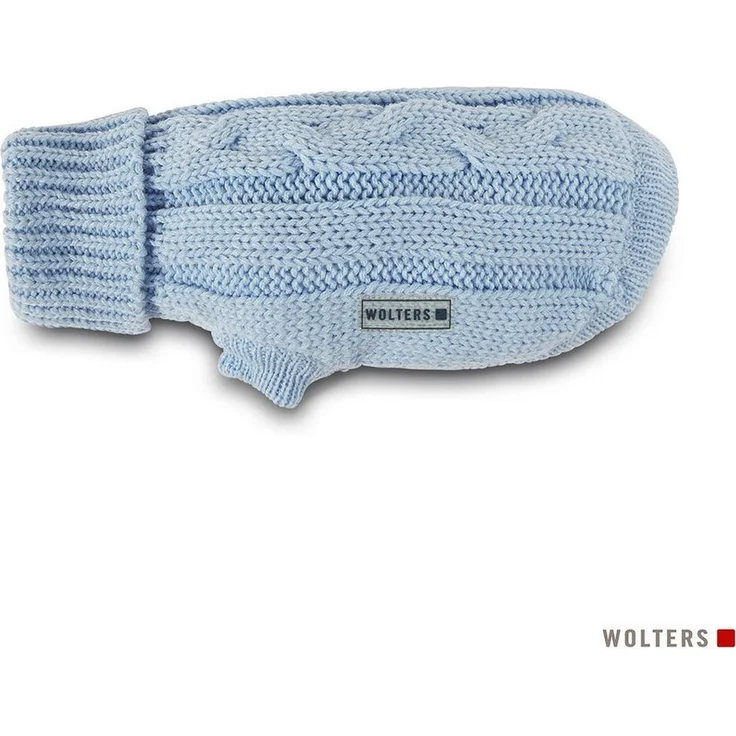Wolters Hundepullover Strickpullover Zopf, in verschiedenen Größen, für Hunde - Zeitloses Zopf-Strick-Muster, Polyester, hoher Rollkragen, Sondergröße für breite Brust, pflegeleicht, warm, Handwäsche bis 30 Grad, grau – Bild 1