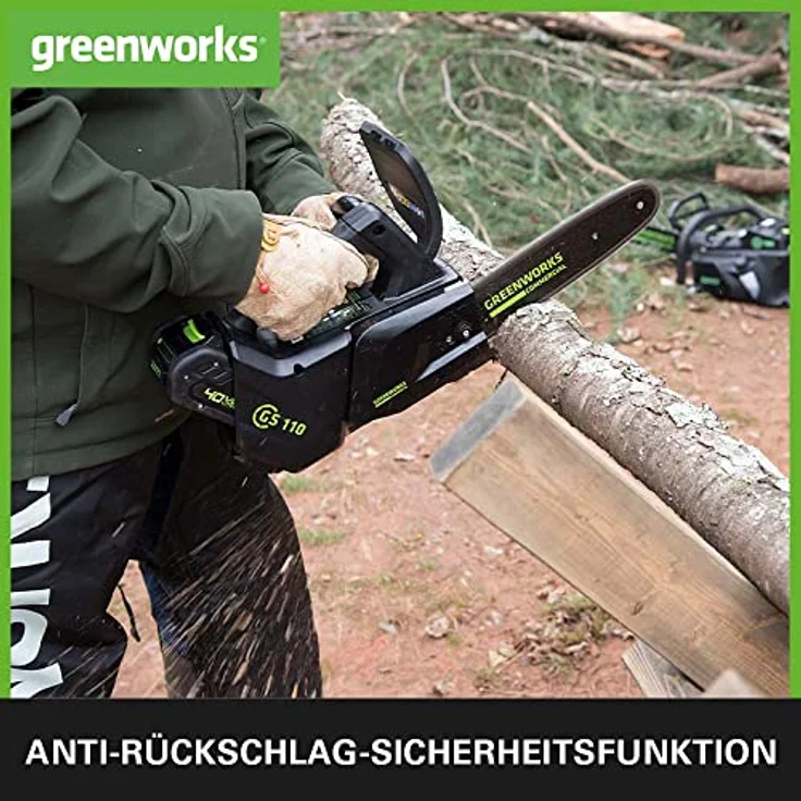 Greenworks 40V Akku-Kettensäge 25cm mit Top Handle bürstenloser Motor (ohne Akku und Ladegerät) - 2003807 - nur zugelassen für gewerbliche Anwender mit Spezialausbildung – Bild 4