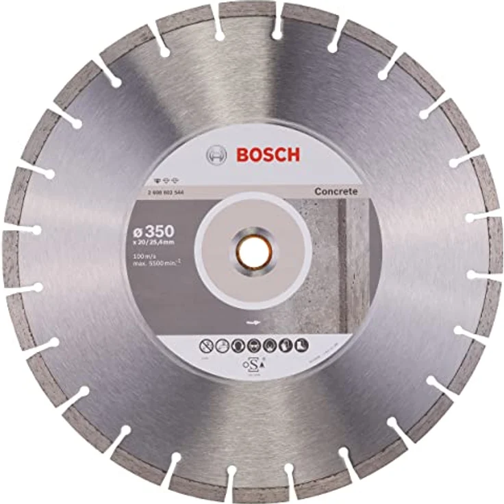 Bosch Professional Diamanttrennscheibe (für Beton, Ø: 350 mm, BohrungØ: 20 mm, Zubehör für Benzinsägen und Tischsägen) – Bild 2