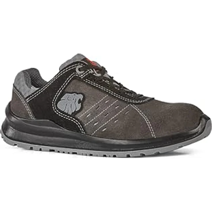 U-POWER Sicherheitshalbschuh CARLOS S1P SRC, atmungsaktives Veloursleder, gelochte Aluminiumkappe, durchtrittsichere Zwischensohle, rutschhemmende Sohle, Größe 38 – Bild 2