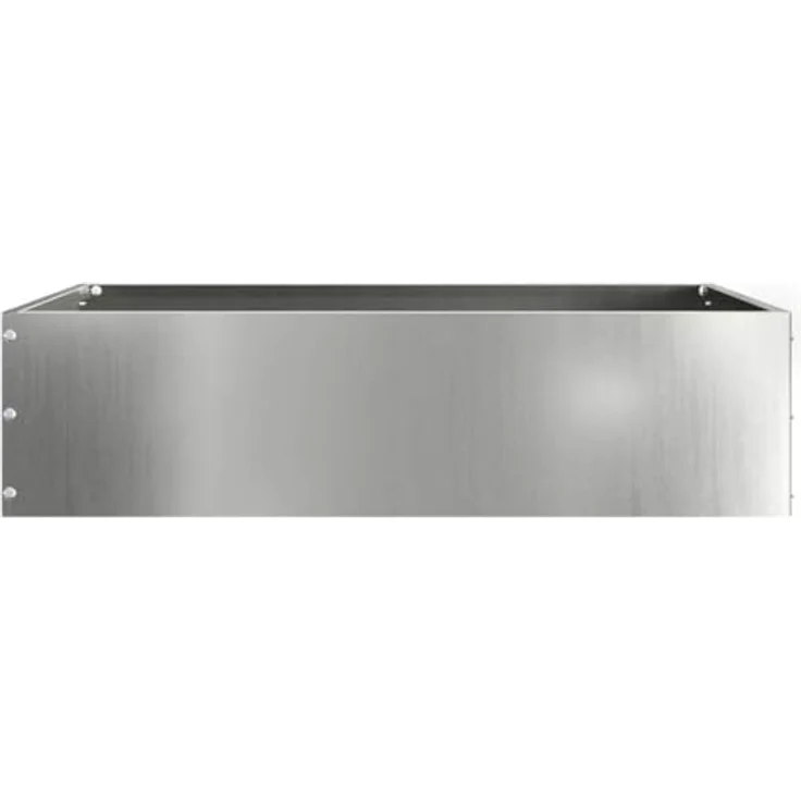 vidaXL Raseneinfassung 6er Set, verzinkter Stahl, moderne Metallkante, 50 x 50 x 13 cm, silber, langlebige Rasenbarriere für Garten und Terrasse – Bild 4