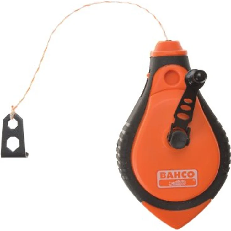 Bahco CL-1221 Lotlineal, robuste Schlagschnur mit schneller Rückspulgeschwindigkeit und 50 g Kreidefassungsvermögen, orange – Bild 3