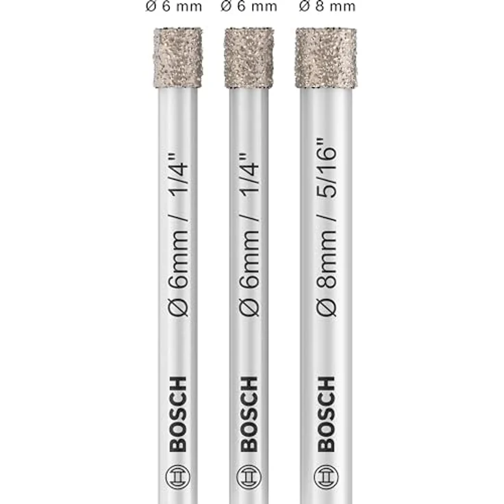 BOSCH Diamantbohrer-Set 2607019881, kostengünstiger Bohrer für Keramikfliesen, silber – Bild 3