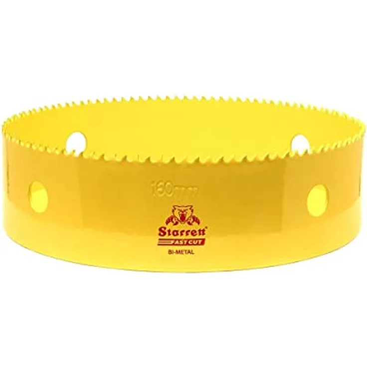Starrett HSS Bimetall-Lochsäge – FCH160M Schnellschnitt-Extra-Kobalt-Lochsäge – für rostfreies, mildes Blech, Holz, Kunststoff, verschiedene Materialien – 160 mm