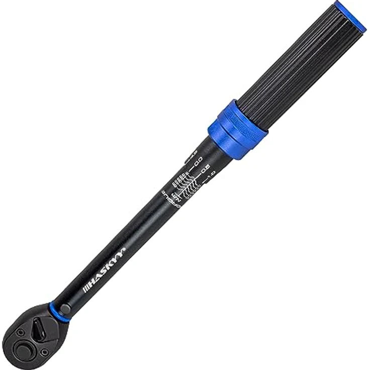HASKYY Drehmomentschlüssel 3/8" 5-60Nm, Motorrad Ratsche Knarre, inkl. Bits und G-Nüsse – Bild 3