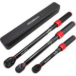 HASKYY Drehmomentschlüssel Drehmomentschlüssel-Set 3tlg 5-25NM 20-120NM 40-220NM, hochpräzise mit einstellbarem Bereich und praktischer Aufbewahrungsbox