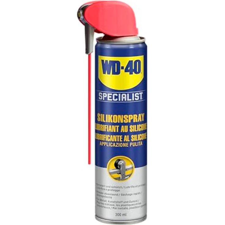 WD-40 Silikonspray 'Specialist', farbloses Hochleistungs-Silikonspray, 300 ml, wasserabweisend und feuchtigkeitsgeschützt, geeignet für Metall, Kunststoff und Gummi – Bild 1