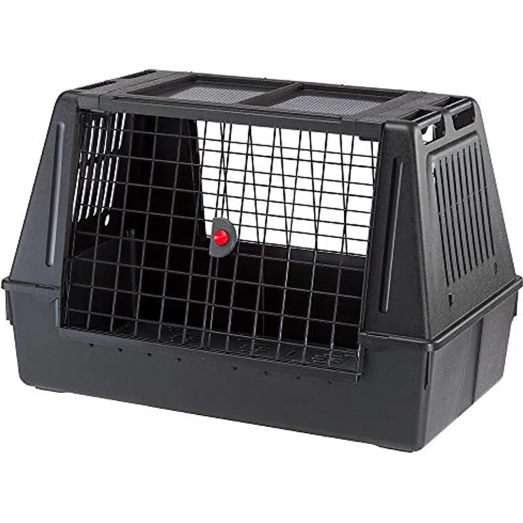 Ferplast Autotransportbox für Hunde Atlas CAR 100 Scenic, mit Sicherheitshaken, Hervorragende Belüftung