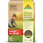 Neudorff Azet HerbstRasenDünger, Organischer Bio-Dünger für 50 m² mit hohem Kaliumgehalt zur Stärkung der Frosthärte, 2,5 kg