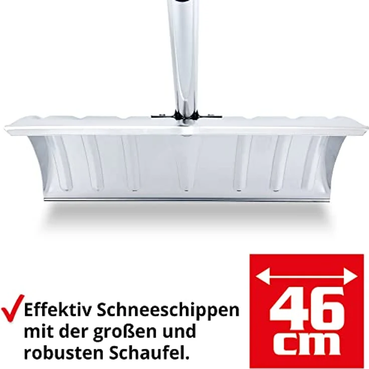 HECHT Schneeschaufel 465 AL, Aluminium Schneeschieber mit 46 cm Arbeitsbreite und ergonomischem Griff – Bild 2