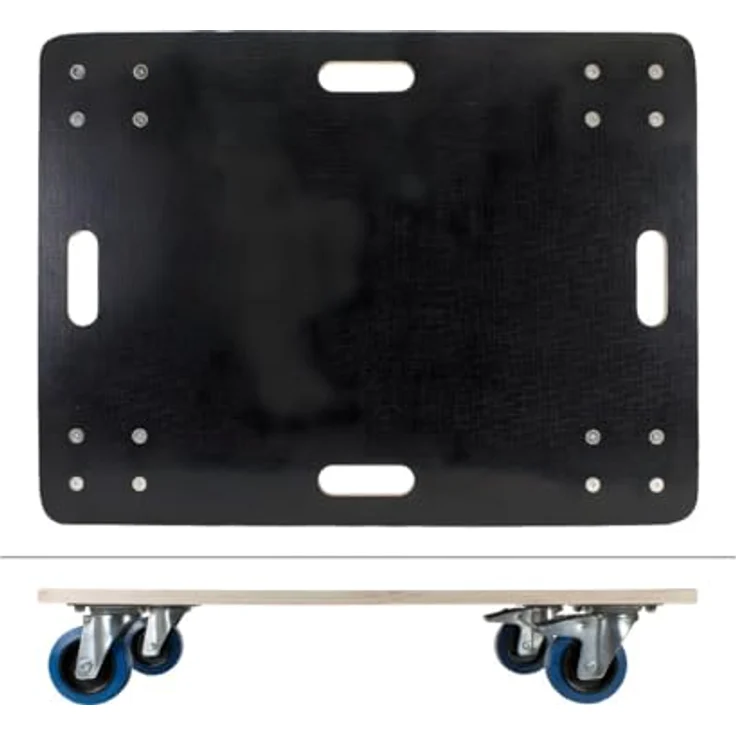 ecd germany Transportroller mit 2x Feststellbremse, 60x80 cm, belastbar bis 800 kg – Bild 5