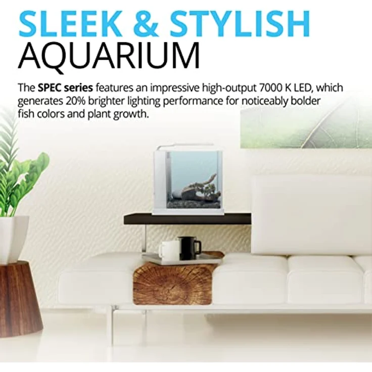 Fluval Spec 3 Nano Aquarium, mit 10L Fassungsvermoegen, in weiss – Bild 2