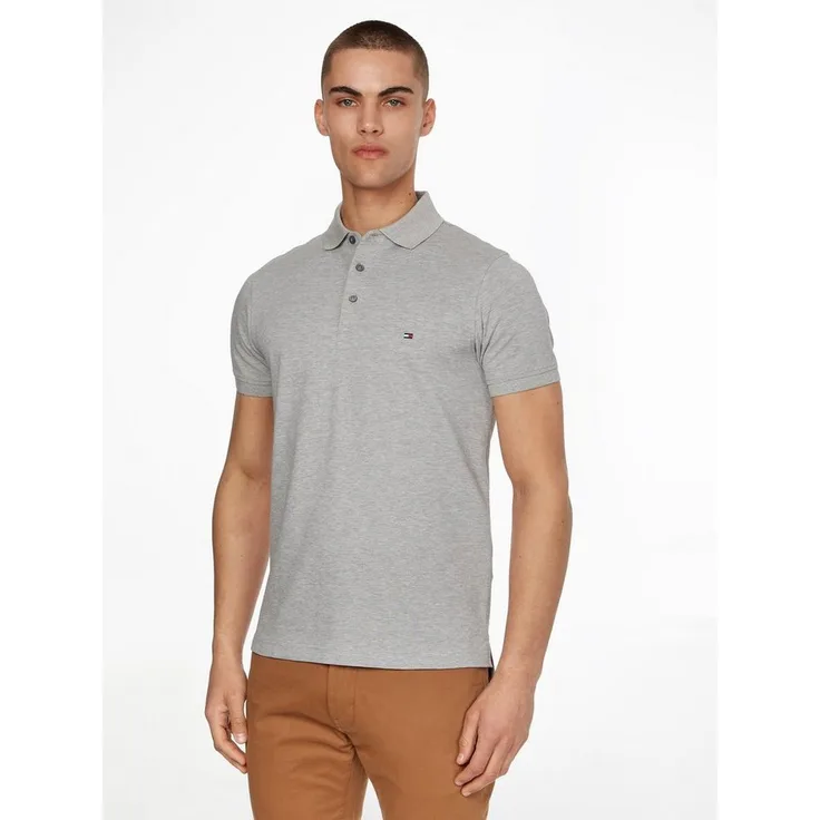 Tommy Hilfiger Poloshirt 1985 SLIM POLO aus leicht strukturiertem Piqué-Material in marineblau