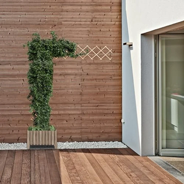 Relaxdays Rankgitter, ausziehbar, 3er Set, Rankhilfe für Kletterpflanzen, 180 cm, Garten, Balkon & Terrasse, Holz, Natur - Preisvergleich – Bild 5