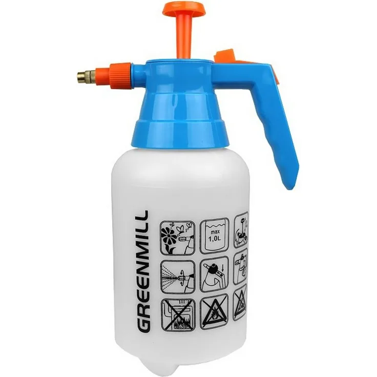 Greenmill Drucksprühgerät GB920, 1 l, Kompressionssprühgerät für Haus und Garten, HDPE-Behälter, leichtes Design